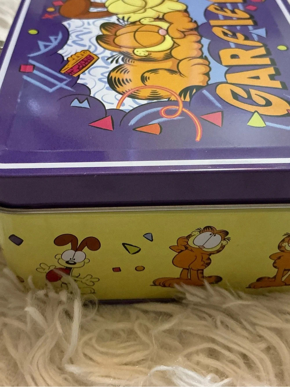 Nickelodeon Garfield and Odie Mini Tin Metal Lunch Box Storage Case